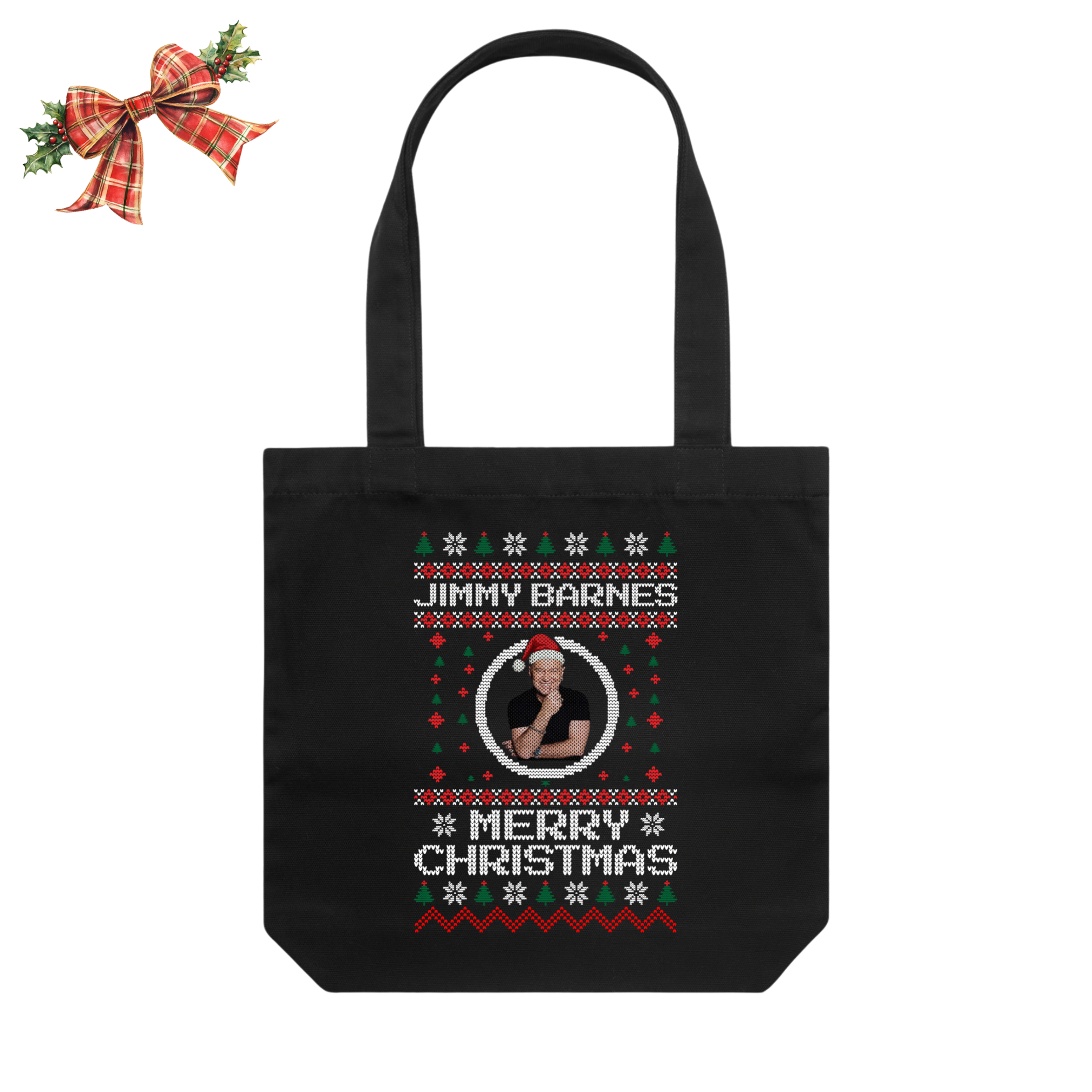 Ugly Christmas Black Tote Bag